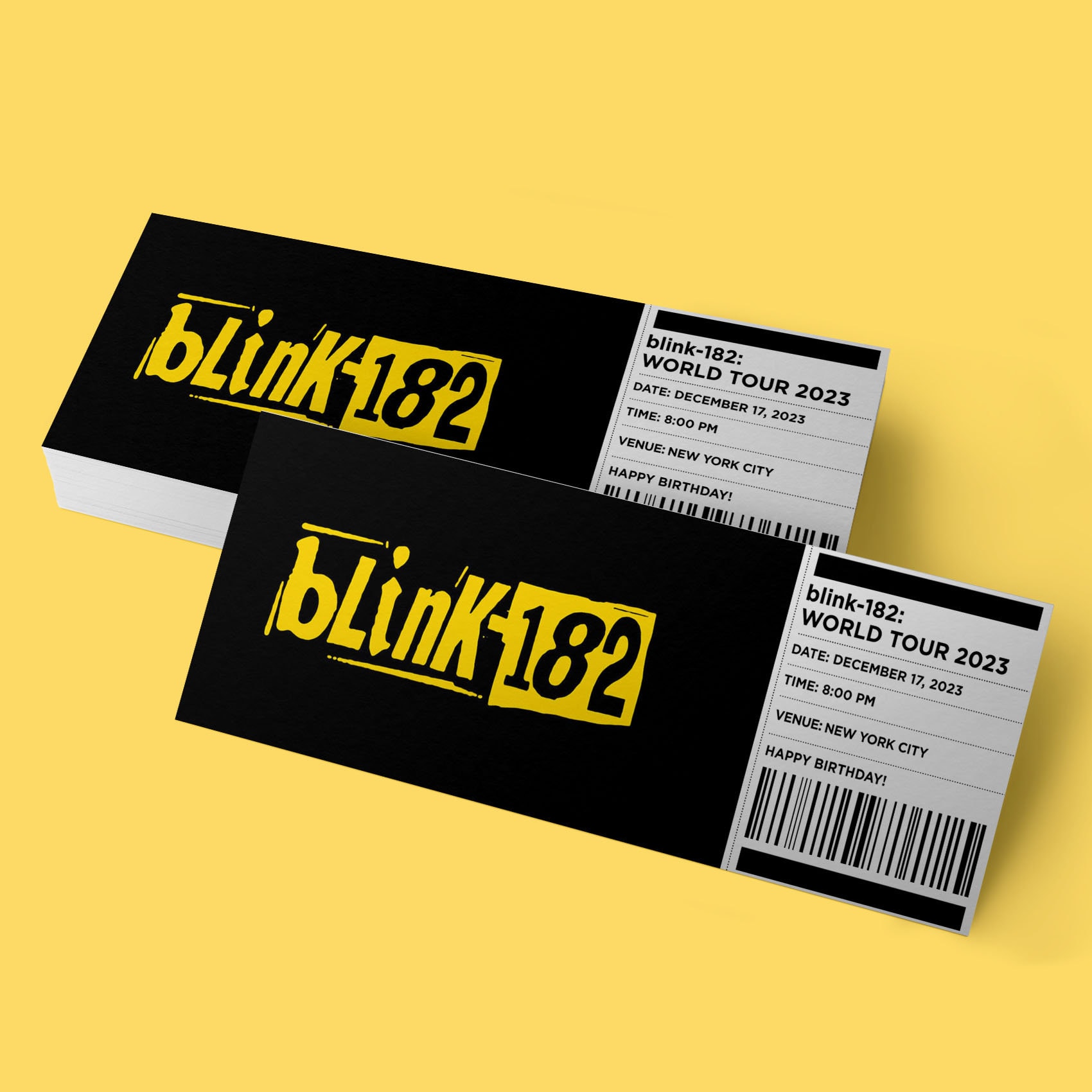 blink 182 tour ticket