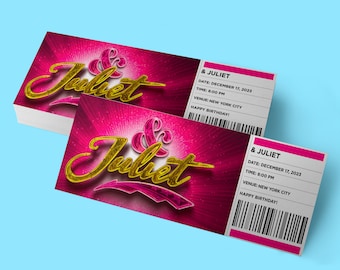 CUSTOM Tickets - & Julia | Broadway, Musical Theater, Souvenir Andenken Karten, digitaler Download