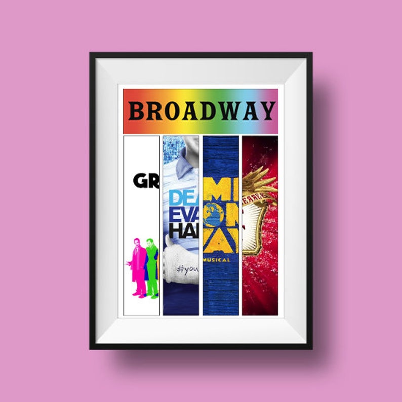 Custom Broadway 4 Show Poster: Personalized Musical Theatre Print ...
