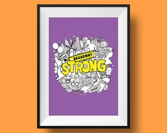 Broadway Strong Art Print: Musical Theatre Typography (Digital Download)