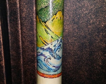 Ocean and Mountains Walking Stick