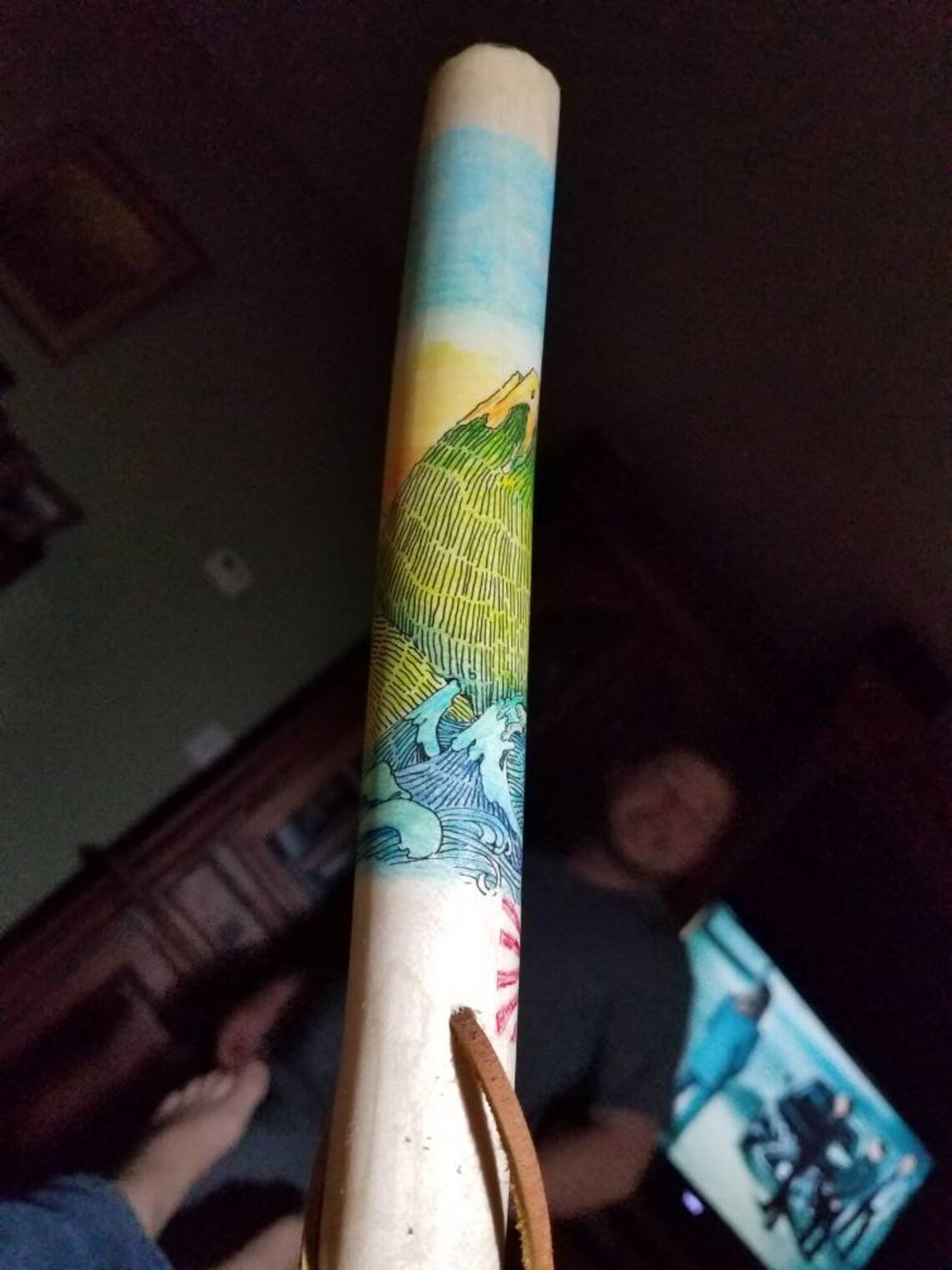 Big Wave and Mt. Fuji Walking Stick Etsy