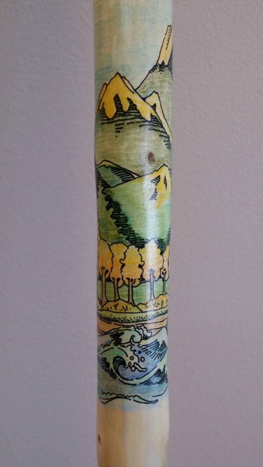Stormy Mountains Walking Stick