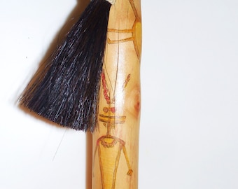 Hand crafted, Native American-Themed, Hardwood, Hiking Stick
