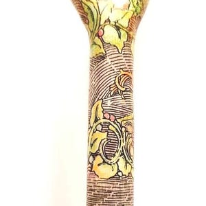 Wandelstok in duimstokstijl, handgemaakt, aangepast houten en functioneel kunstwerk, hardhout, handgeschilderd, personalisatie
