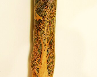 Pacific Crest Trail Themed Custom Handmade Walking Stick