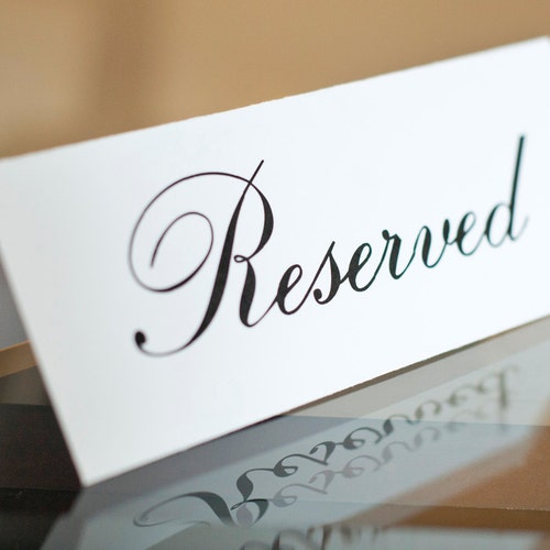 5 x 7 printed reserved signs wedding reception ceremony etsy 5 x 7 printed