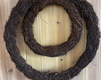 Natural vines double wreath,20"and13" Double Wedding Ring Wreath, Rustic Twig Wreath,  frontdoor grapevine wreath, Wreath form for DIY