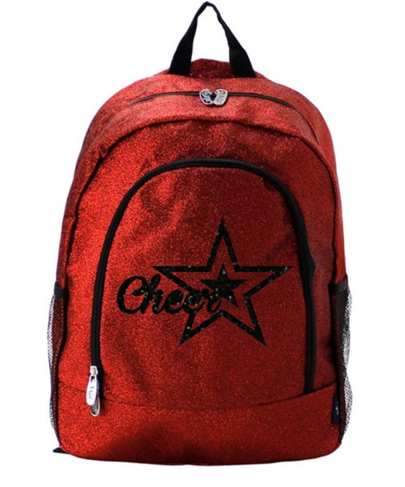 red glitter backpack