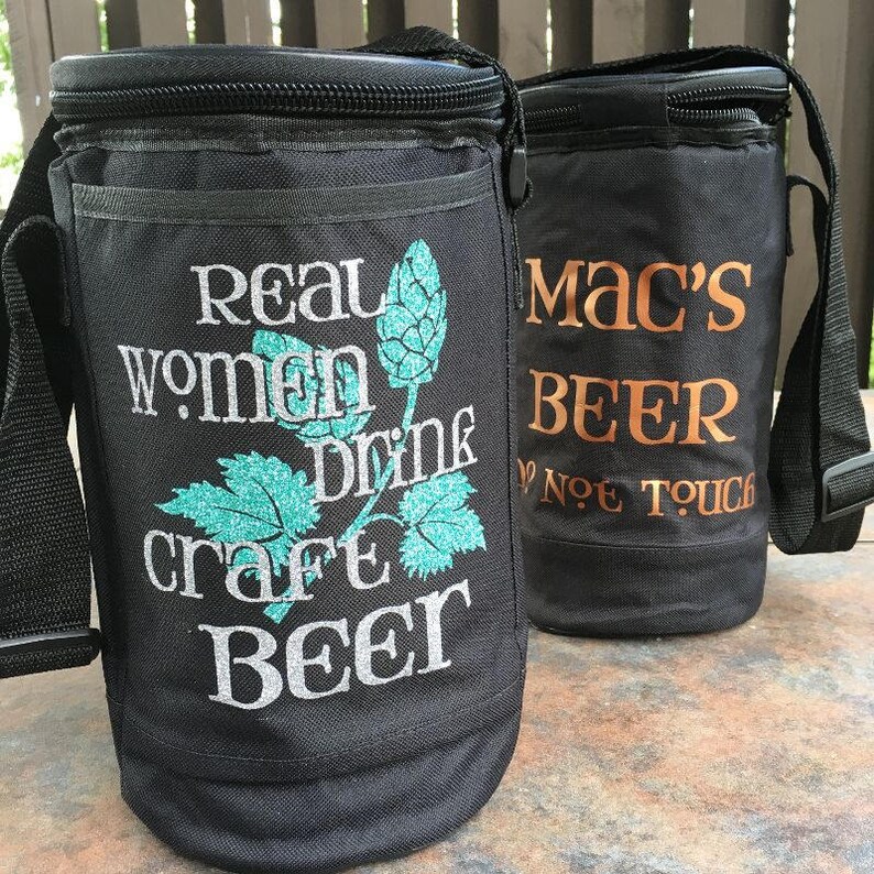 Growler Cooler bag Real Women Drink Craft Beer Etsy