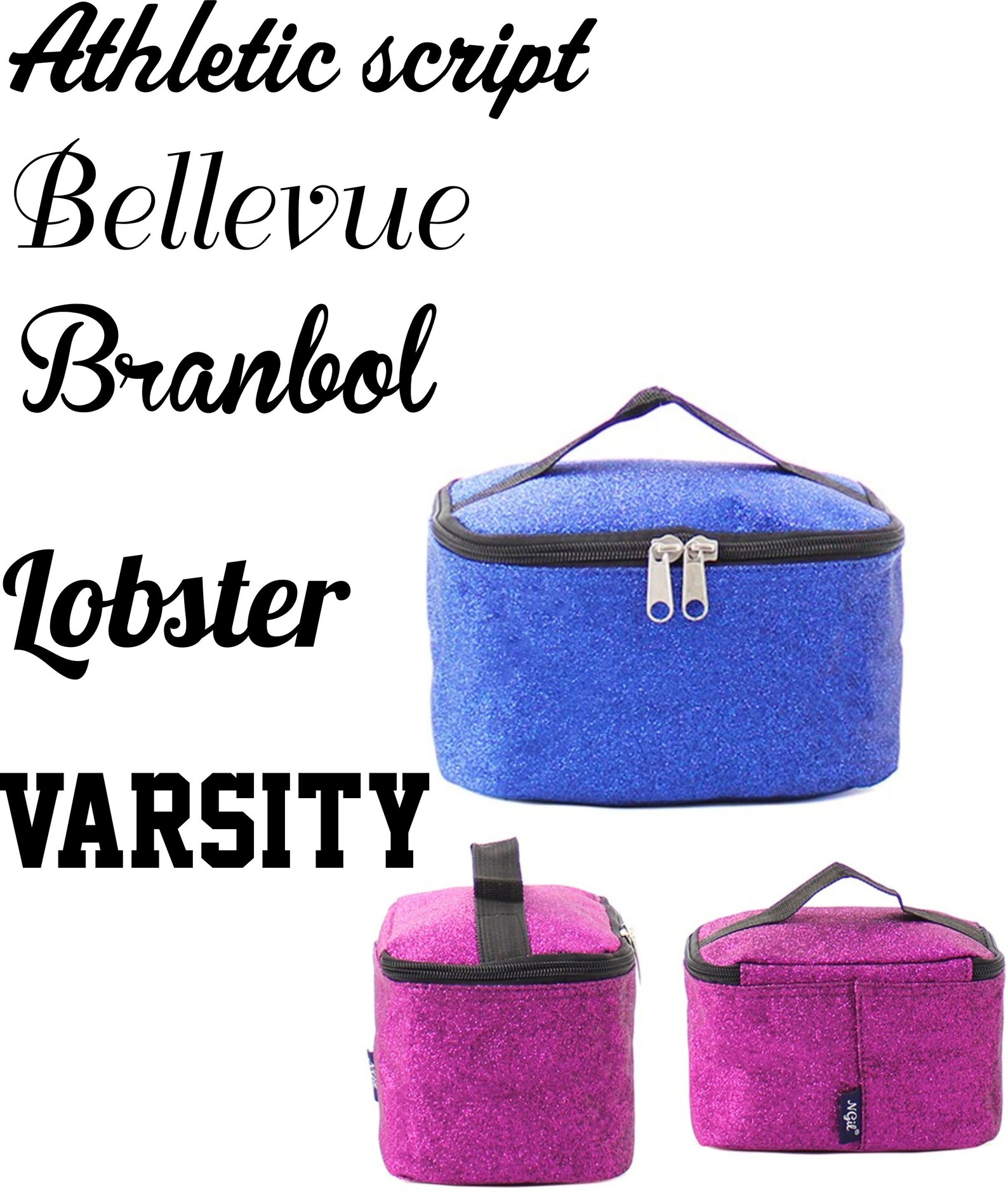 Silver Glitter Cosmetic Bag Glitter Make up Bag Cheer Etsy