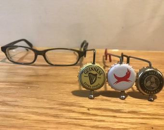 Beer View Mirror (Int'l - Ireland, England, Scotland, Wales, Iceland): Bicycling mirror made with Bottle Cap, Spoke, & Acrylic Mirror