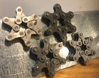 Bicycle Chain Magnet: 6-Point Star, Snowflake, or Star of David