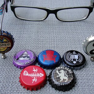 Beer View Mirror New York/New Jersey: Bicycling mirror made with Bottle Cap, Spoke, & Acrylic Mirror image 7