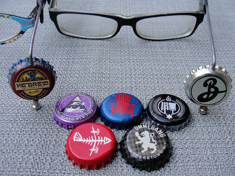 Beer View Mirror New York/New Jersey: Bicycling mirror made with Bottle Cap, Spoke, & Acrylic Mirror image 7