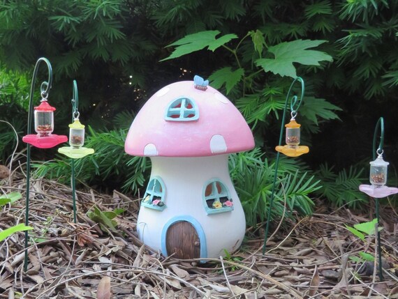 Fairy Garden Birdfeeder Flower Fairy Garden Miniature Bird Etsy