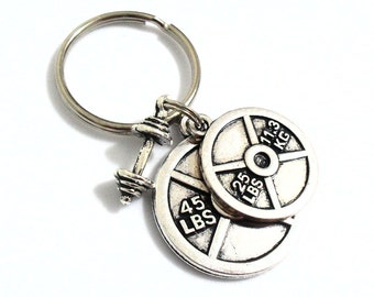 Weight Loss Keychain Muscle Building Key Chain Dumbbell Key | Etsy