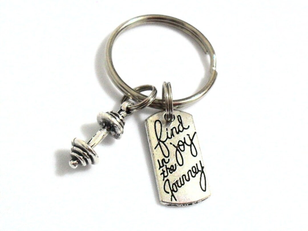Weight Loss Keychain, Muscle Building Key Chain, Dumbbell Key Ring