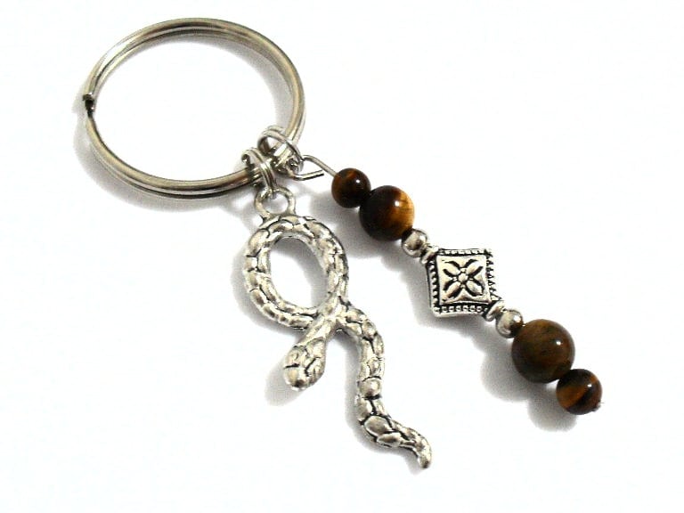Snake Keychain Snake Charm Keychain Snake Pendant Key Chain - Etsy