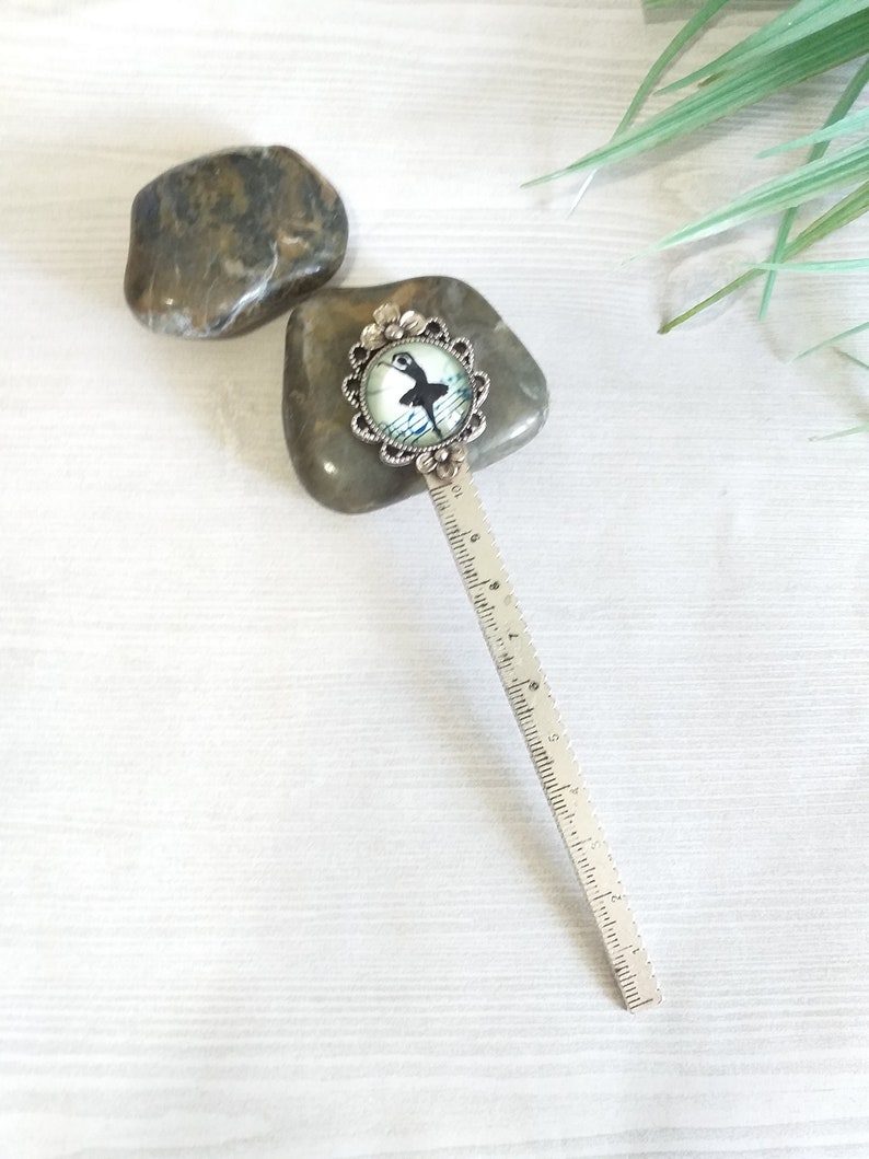 Ballet Dancer Bookmark Ruler, Ballerina Glass Cabochon Cameo Metal Book ...