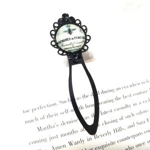 Marcapáginas de metal con diseño de abeja reina, clip de vidrio con forma de abejorro, marcapáginas de escrituras, elegante y moderno sujetapapeles y hojas, marcapáginas negro