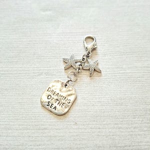 Beach Planner Clip, Starfish Charms Keychain Clasp, Sea Ocean Tropical Pendants Zipper Pull and Key Chain Accessories, Spiral Binder Gifts image 13