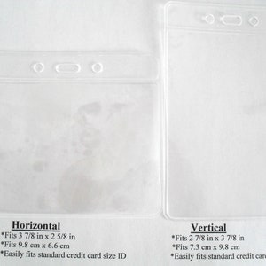 Doorzichtige ID-sleutelhangerhouders, flexibele plastic ID-taghouder, horizontale ID-houders, verticale ID-houders, ID-zakjes op vinyl hoes, lanyardadvertentie aan