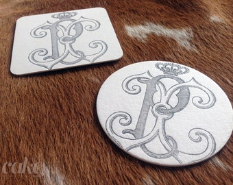 Custom Letterpress Coasters (50)