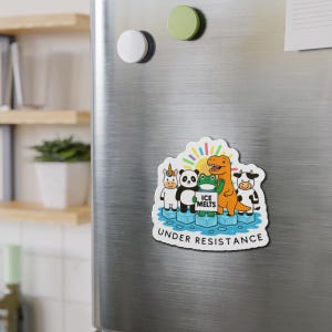Anti-ICE Animal Protest Die Cut Magnet | Political Activist image 3