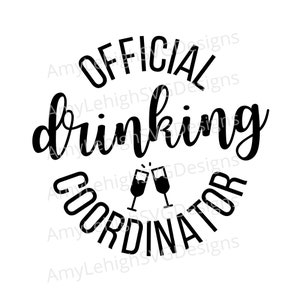 Officiële drinkcoördinator Svg, Happy Hour, Svg voor Cricut, Svg voor Silhouette, printable, png