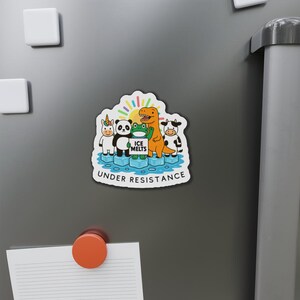 Anti-ICE Animal Protest Die Cut Magnet | Political Activist image 2