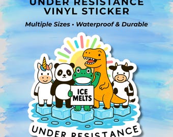 Anti-ICE Animal Protest Vinyl Sticker