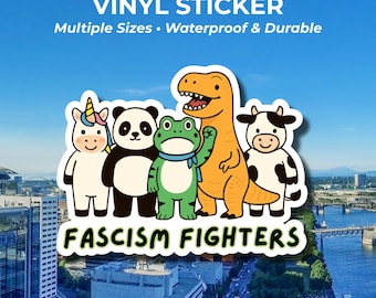 Frog & Friends Protest Sticker | Anti-ICE Solidarity Art | Portland-Inspired Design