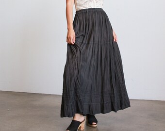 Oaxacan Gauzy Cotton Midi Skirt