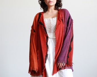 1980s Woven Multicolored Draped Jacket