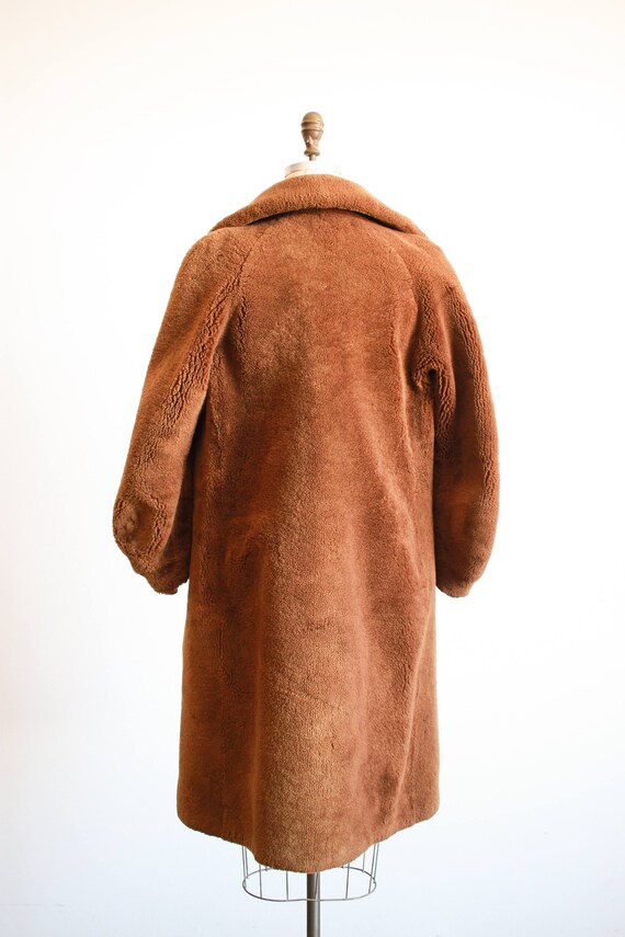 1960s Brown Faux Fur Teddy Coat - image 8
