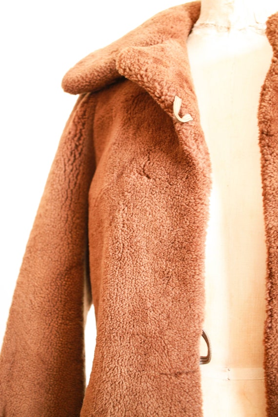 1960s Brown Faux Fur Teddy Coat - image 7