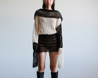 1980s Rare Issey Miyake Freehand Cord Knit Tunic