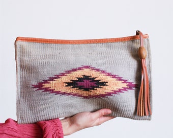 1980s Chimayo Woven Envelope Clutch Bag