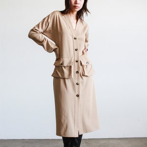 2000s Bottega Veneta Trench Button Down Dress image 6