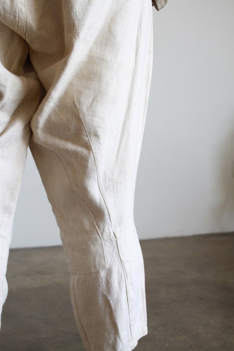 1920s Ecru Linen Men's Breeches Pants image 7