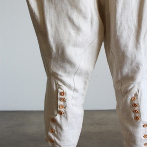 1920s Ecru Linen Men's Breeches Pants image 8