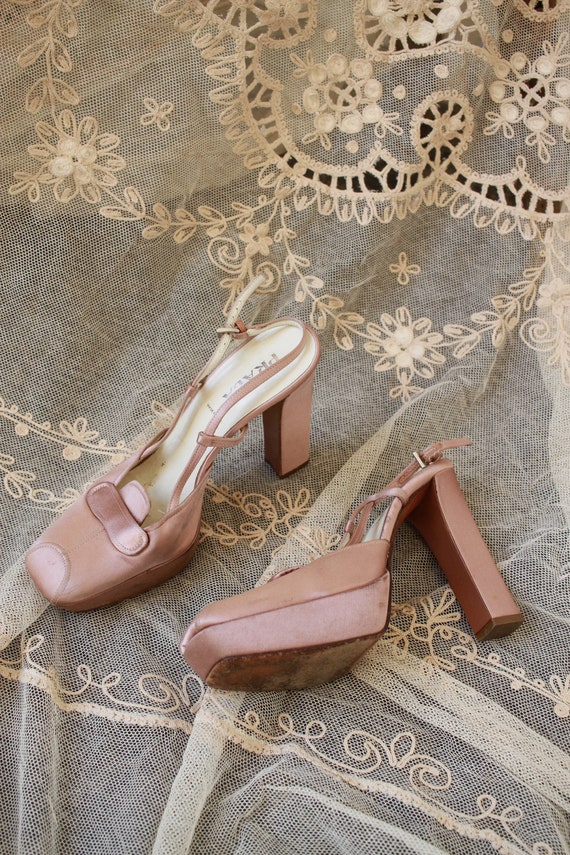vintage 2000s prada ballet pink platforms 37