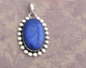 Lapis Lazuli Pendant. Gorgeous blue tones of genuine Lapis, 925 sterling silver. December birthstone. Gift for her.