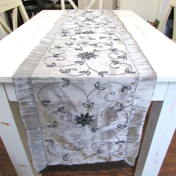 Beaded Table Runner Etsy