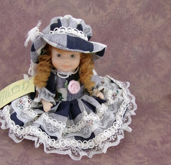 Fancy Friends Collectible Porcelain Doll: New Vintage Black & White Dress  (4.95" T) - Etsy