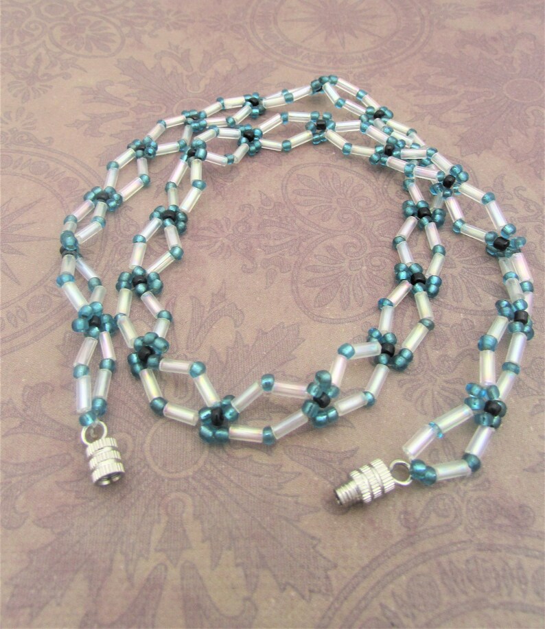 Girls Beaded choker women resin necklace Flowers and beads choker Spring floral necklace Gift for her.