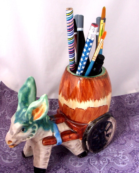 Donkey Ceramic Planter: Occupied Japan Figurine 4