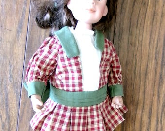 Muñeca de porcelana Miss Molly: 30 cm de altura, vintage, The Boyds Collection, edición limitada 2001. Como nueva.