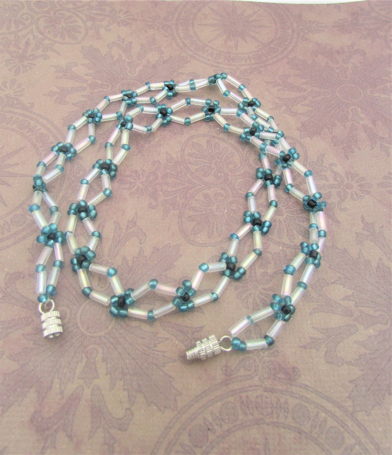 Girls Beaded choker women resin necklace Flowers and beads choker Spring floral necklace Gift for her.